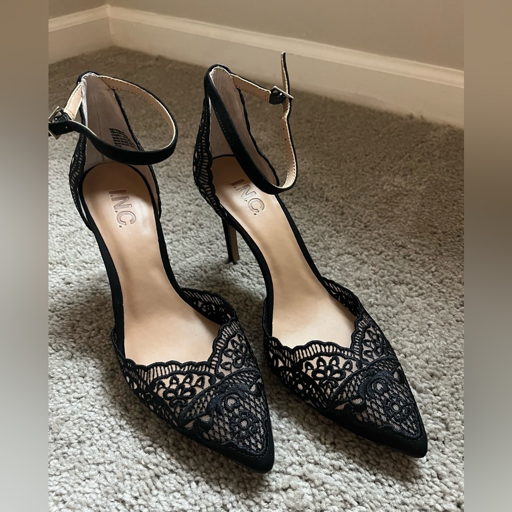 INC Lace Detail Mary Jane Heels Sz. 7.5